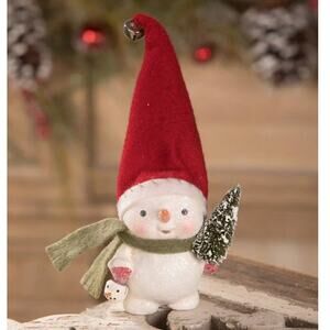 New Bethany Lowe Stocking Cap Snowman Christmas Winter Figure Michelle Allen